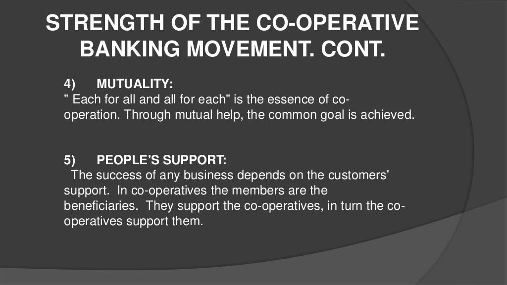 Cooperative banks