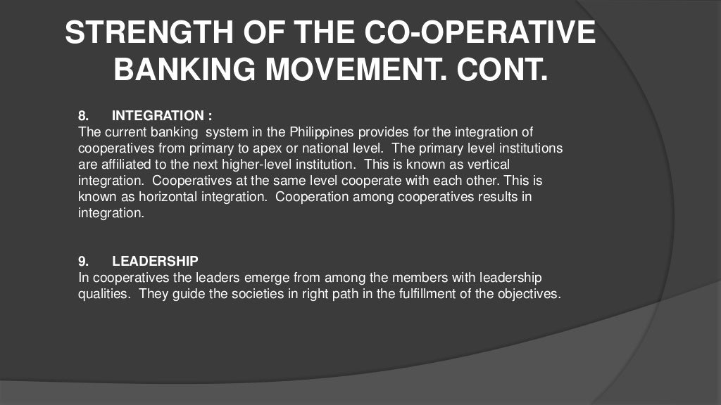 Cooperative banks