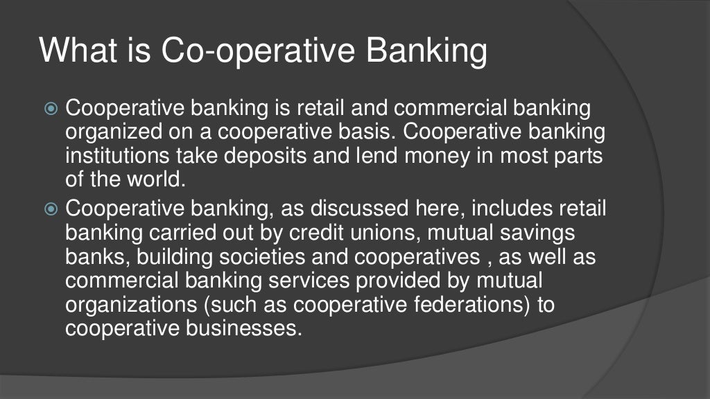 Cooperative banks