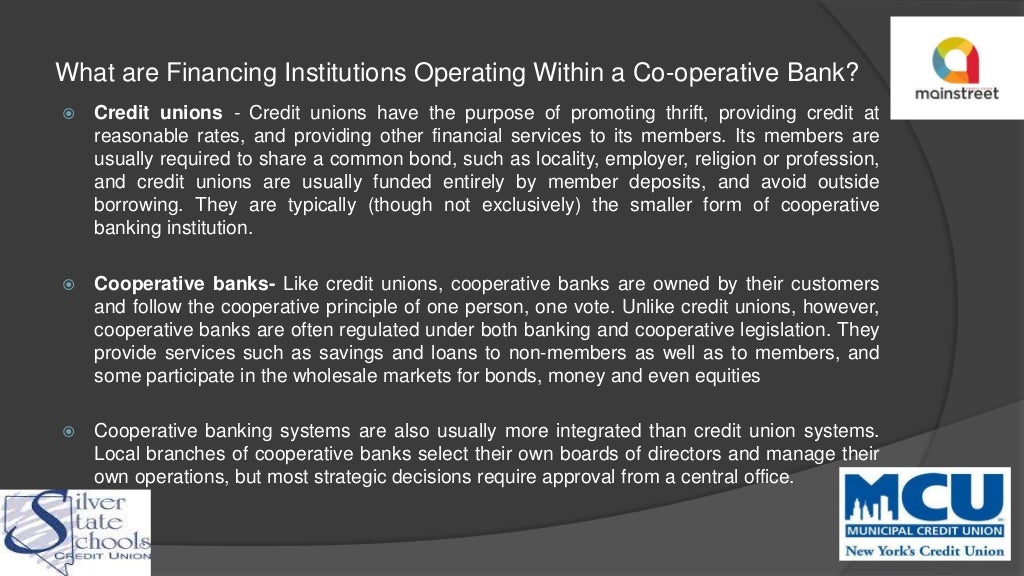 Cooperative banks