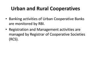 Cooperative banks and its types ,diffrences | PPT