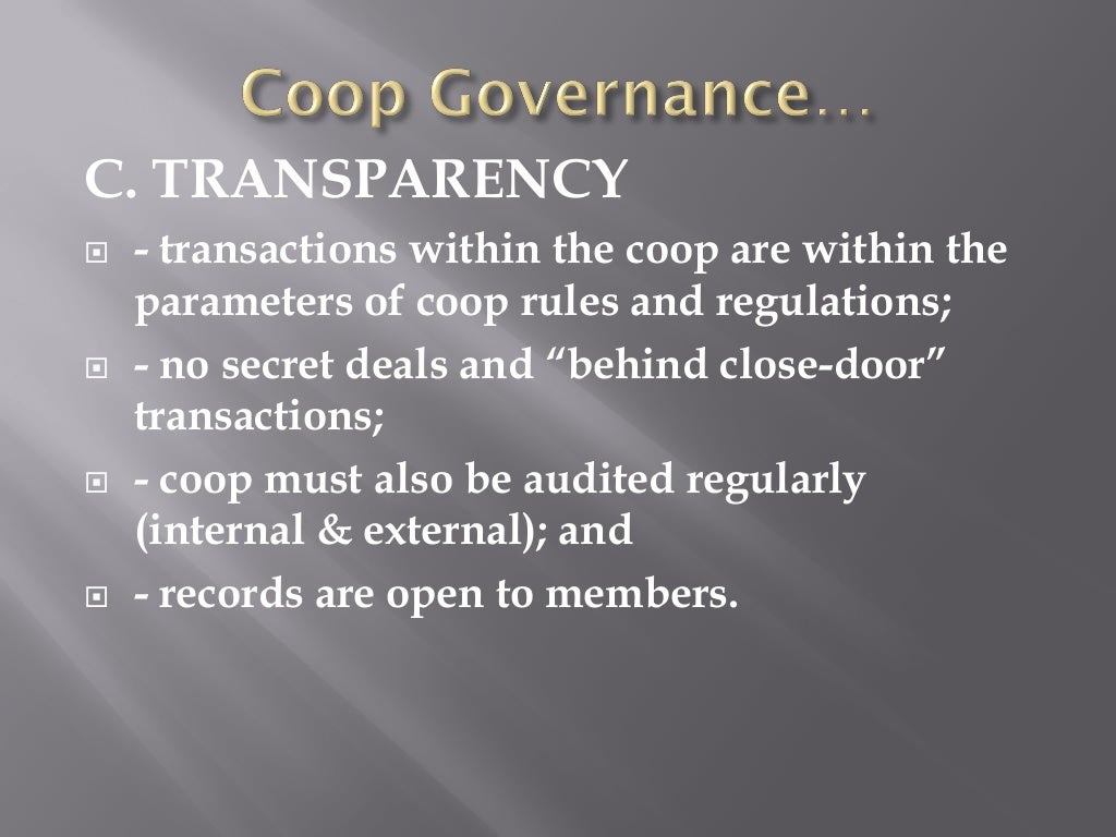 Cooperative Governance