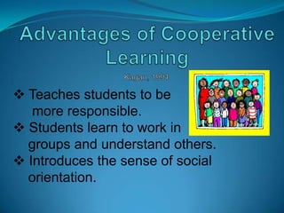 Class Activities that use Cooperative LearningKagan, 1994Think-Pair-Share 