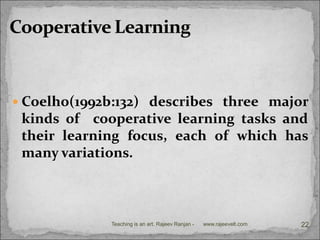 Cooperative learning in school education teaching techniques and ...