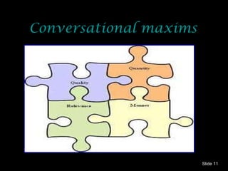 Conversational maxims Slide  