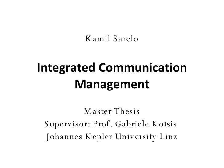 master thesis communication management