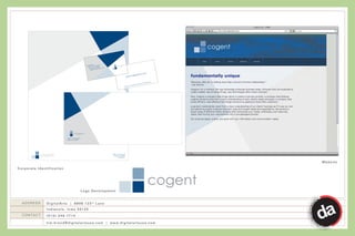 Website
Corporate Identification




                                           Logo Development


  ADDRESS      D i g i t a l A r t s | 6 8 9 8 1 2 3 rd L a n e
               Indianola, Iowa 50125
  CONTACT      (515) 240-7714

               tim.brend@digitalartsusa.com | www.digitalartsusa.com
 