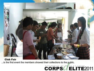 Club Fair ...is the first event the members showed their collections to the public. 