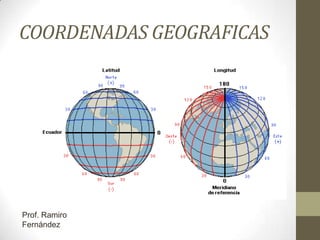 COORDENADAS GEOGRAFICAS
Prof. Ramiro
Fernández
 