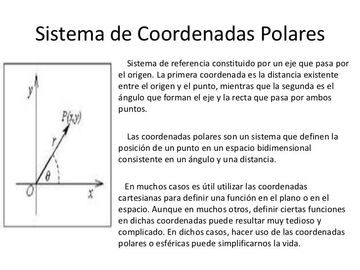 Coordenadas polares Coordenadas polares