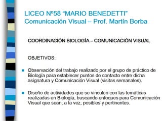 Coordinación biología comunicación visual