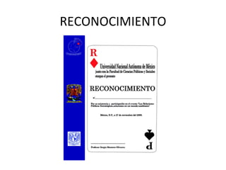 RECONOCIMIENTO 