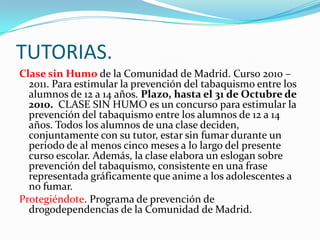 - Propuestas de trabajo para las reuniones de coordinación.