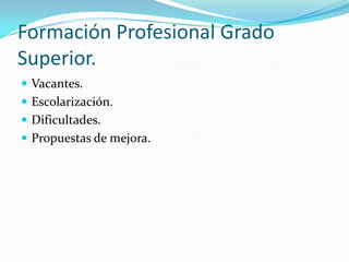 19 de octubre de 2010.NORMATIVA DE INTERÉS.Instrucciones de principio de curso 2010/2011 ·         Centros públicos docentes no universitarios. >>·         Escuelas de Idiomas.  >> Calendario escolarOrden 3371/2010, de 16 de junio, por la que se establece el calendario escolar para el curso 2010-2011 en los centros educativos no universitarios sostenidos con fondos públicos de la Comunidad de Madrid. Ver PDF (BOCM) >Ciclos Formativos de Grado Superior. Proceso de admisión de alumnos: Presentación de solicitudes: del 1 al 10 de septiembre, ambos inclusive. >>Programas de Compensación ExternaInstrucciones de la Dirección General de Educación Secundaria y Enseñanzas Profesionales para el desarrollo de programas de compensación externa en centros públicos de Educación Infantil y Primaria e Institutos de Educación Secundaria durante el curso escolar 2010-2011. Anexo convocatoria.Plan General de Inspección EducativaResolución de 26 de julio de 2010, de la Viceconsejería de Organización Educativa, por la que se aprueba el Plan General de Actuación de la Inspección Educativa para el curso 2010-2011 Ver PDF (BOCM) >Ciclos formativos de Formación Profesional en la modalidad de "Educación a distancia“Universidad. Ponderaciones.UAM. 2010. Ponderaciones.UAM. 2011-2014.