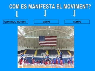 COM ES MANIFESTA EL MOVIMENT? CONTROL MOTOR ESPAI TEMPS 