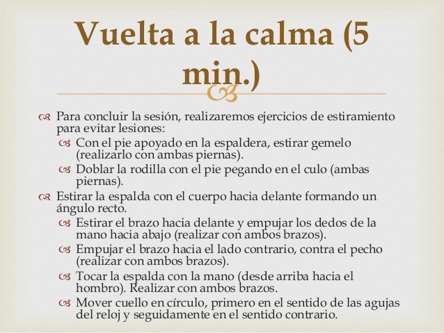 Ejercicios Vuelta A La Calma Voleibol