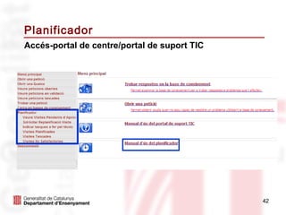 Planificador
Accés-portal de centre/portal de suport TIC




                                              42
 