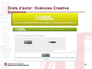 Drets d’autor: llicències Creative
Commons




                                     55
 