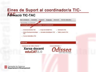 Eines de Suport al coordinador/a TIC-
TAC
Formació TIC-TAC
 