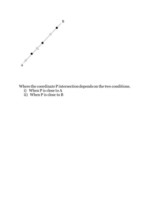 Wherethe coordinateP intersectiondependson the two conditions.
i) When P is close to A
ii) When P is close to B
 