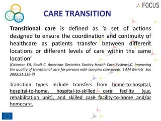 Transitional Care Goals Examples Healthcare Information Standards for Frailty: Why, When and How (2 of 5 ...