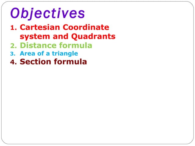 CLASS X MATHS Coordinate geometry | PPT | Geography | Science