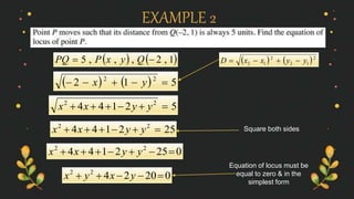 COORDINATE GEOMETRY (7.4 Equations of Loci).pptx