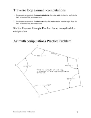 Coordinate geometry fundamentals 2012 | PDF