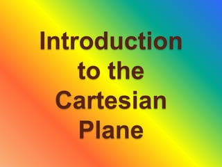 Introduction
to the
Cartesian
Plane
 