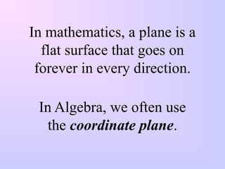 The Coordinate Plane for elementary students | PPT