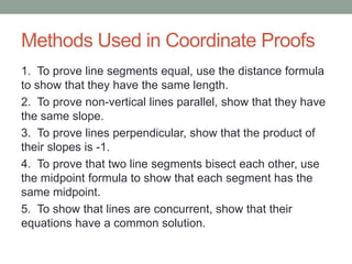 Coordinate proofs | PPTX