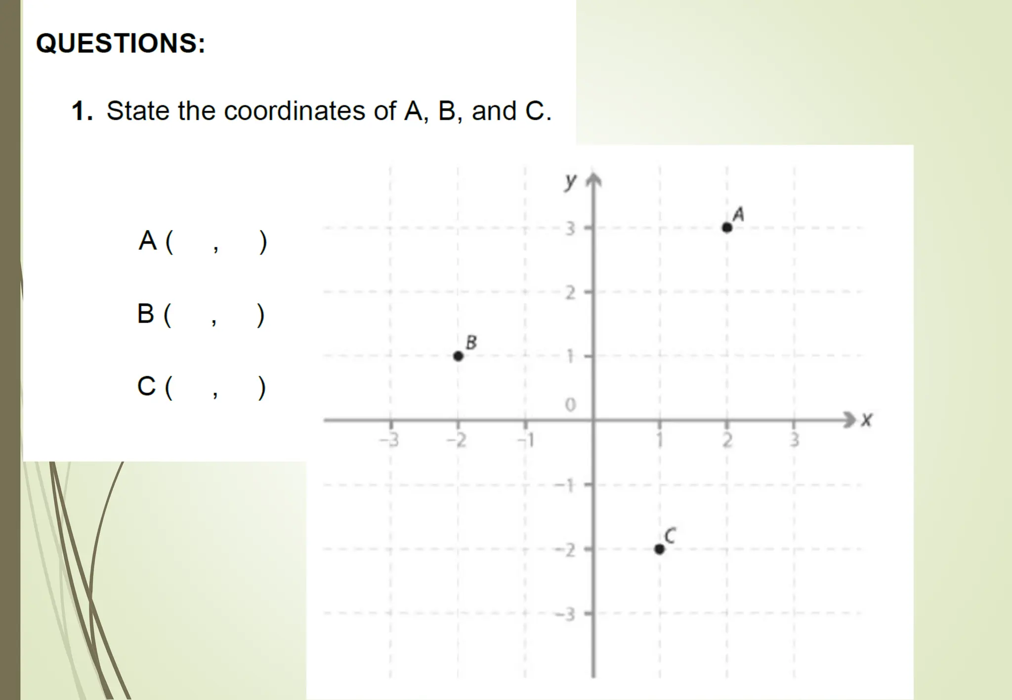 Cartesian coordinate system ppt