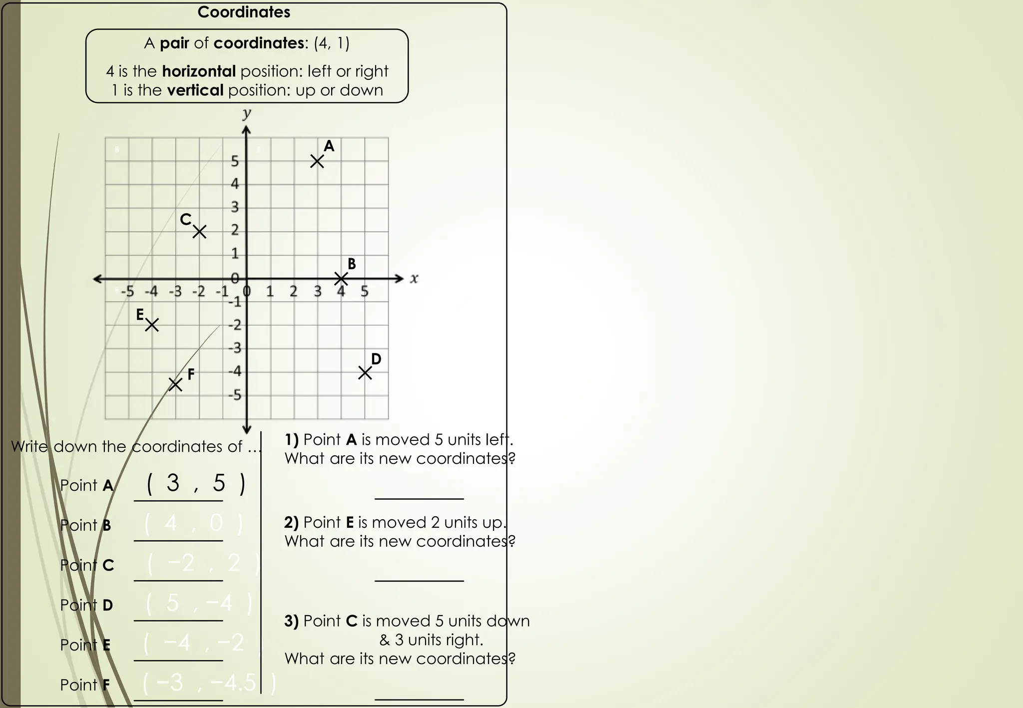 Cartesian coordinate system pptx