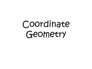 Coordinate Geometry 