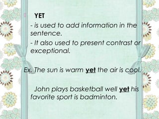 Coordinating conjunction | PPT