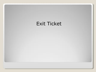 Exit Ticket 