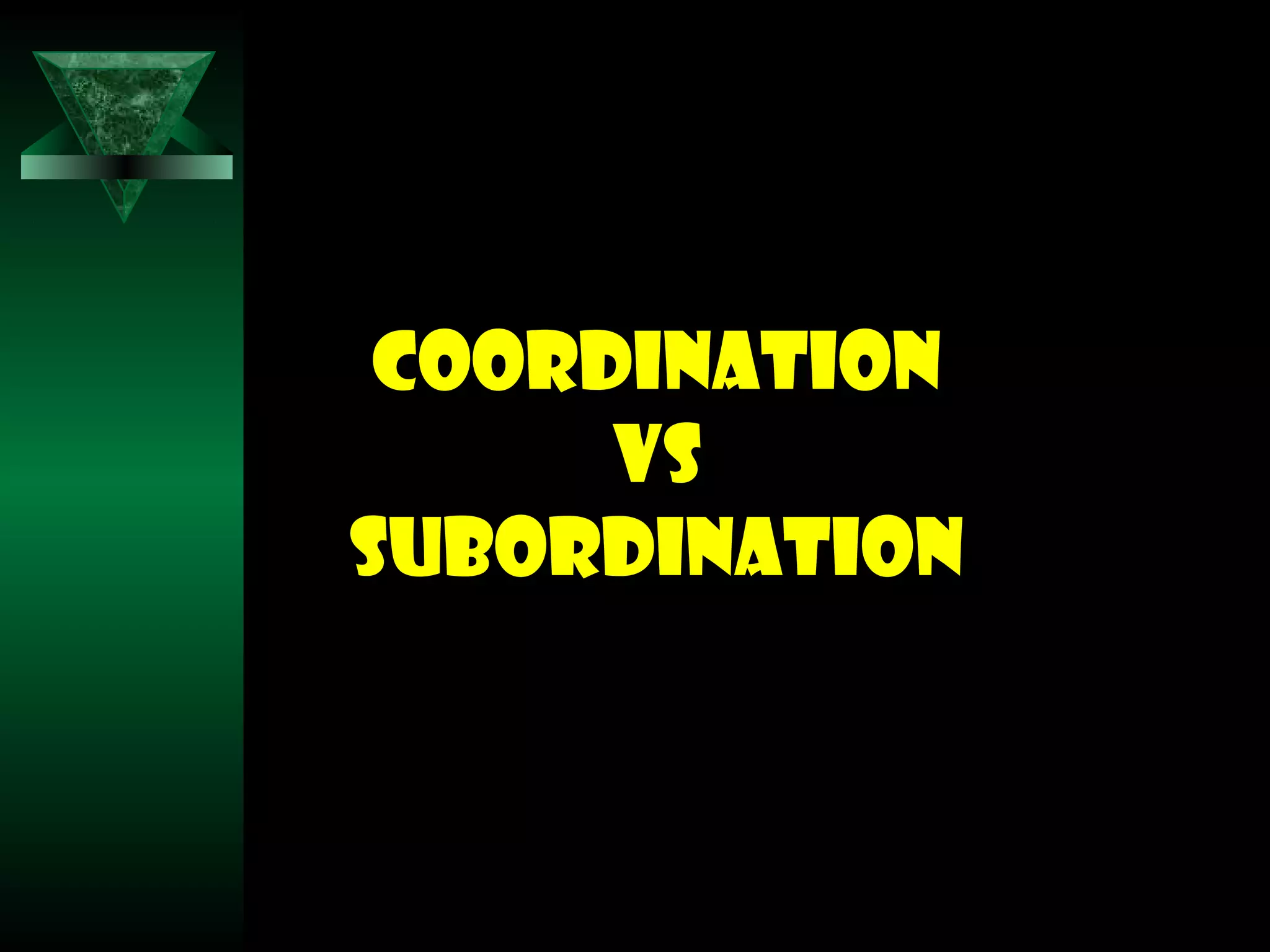 Coordination | PPT