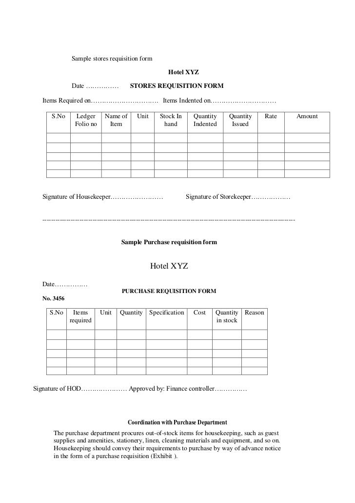 Coordination of housekeeping with other departments