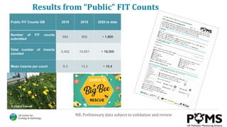 Monitoring pollinating insects and other wildlife during 2020: highs ...