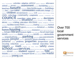 Over 700 local government services 