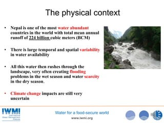 Building Climate Resilience of Watersheds in Mountain Eco-Regions ...