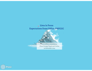 Pre-COP 20 presentation: Lima in focus 