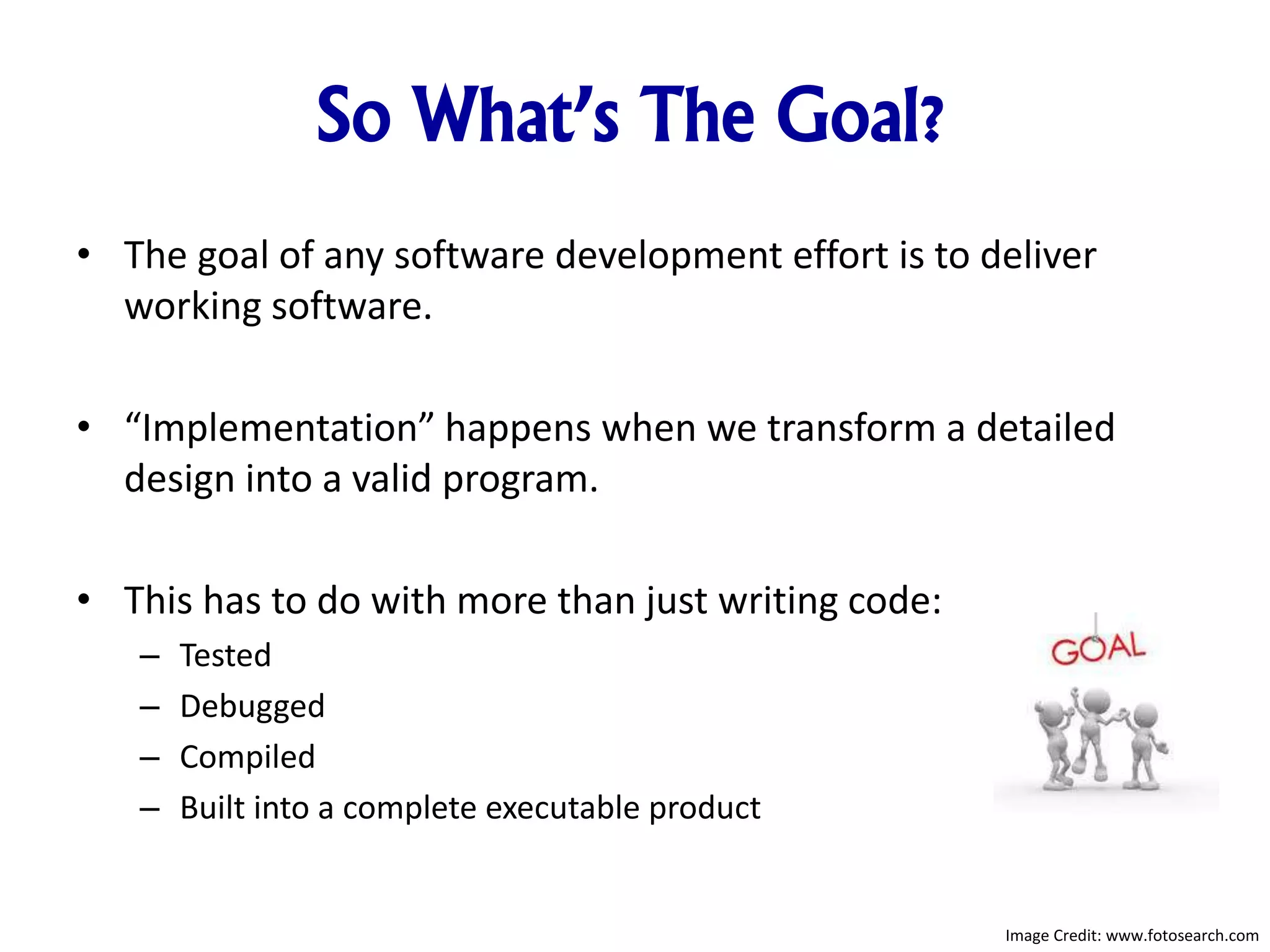 An Introduction To Software Development - Implementation | PPT