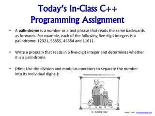 Intro To C++ - Class 13 - Char, Switch, Break, Continue, Logical ...