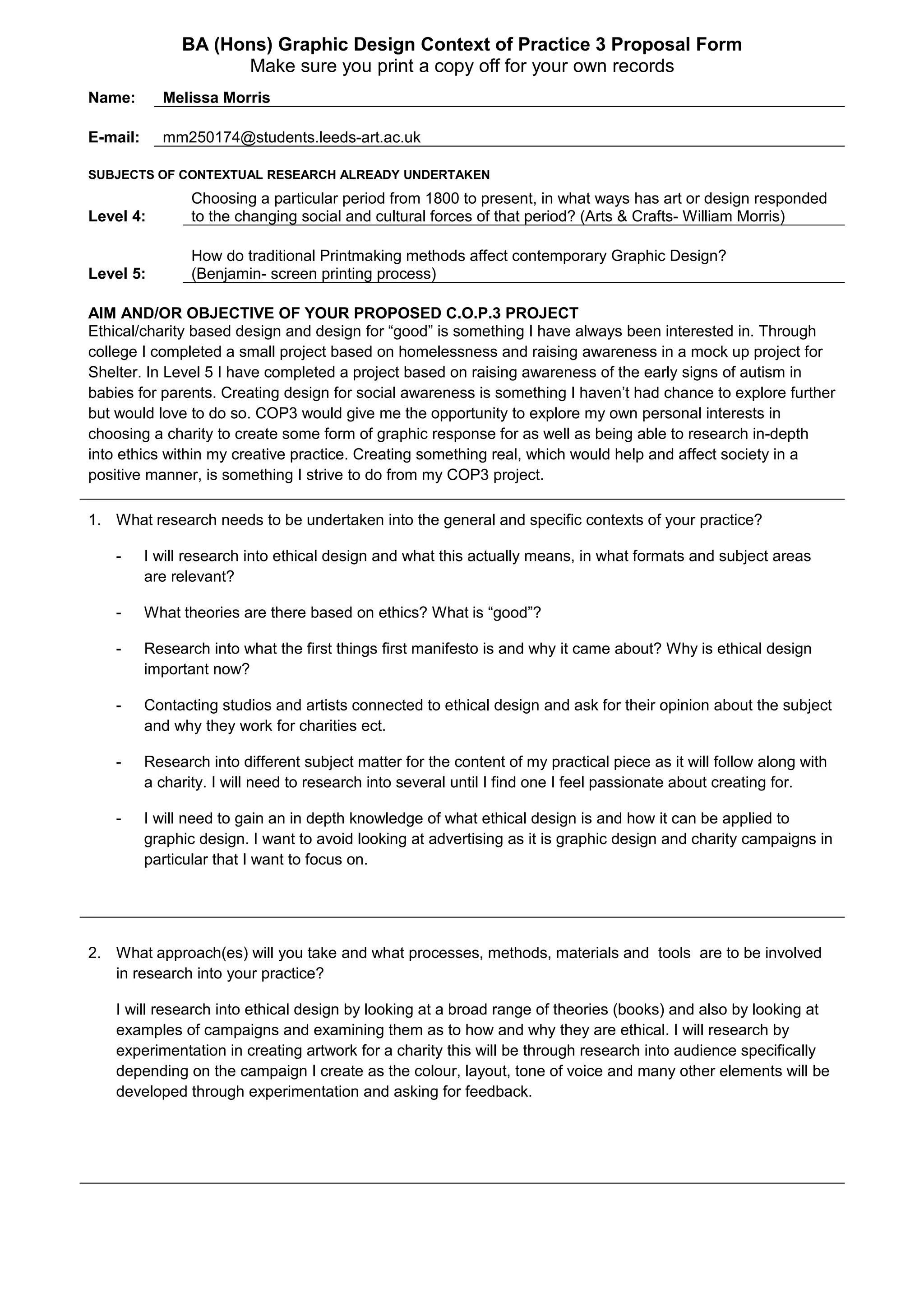 Co p3 proposal form | DOC