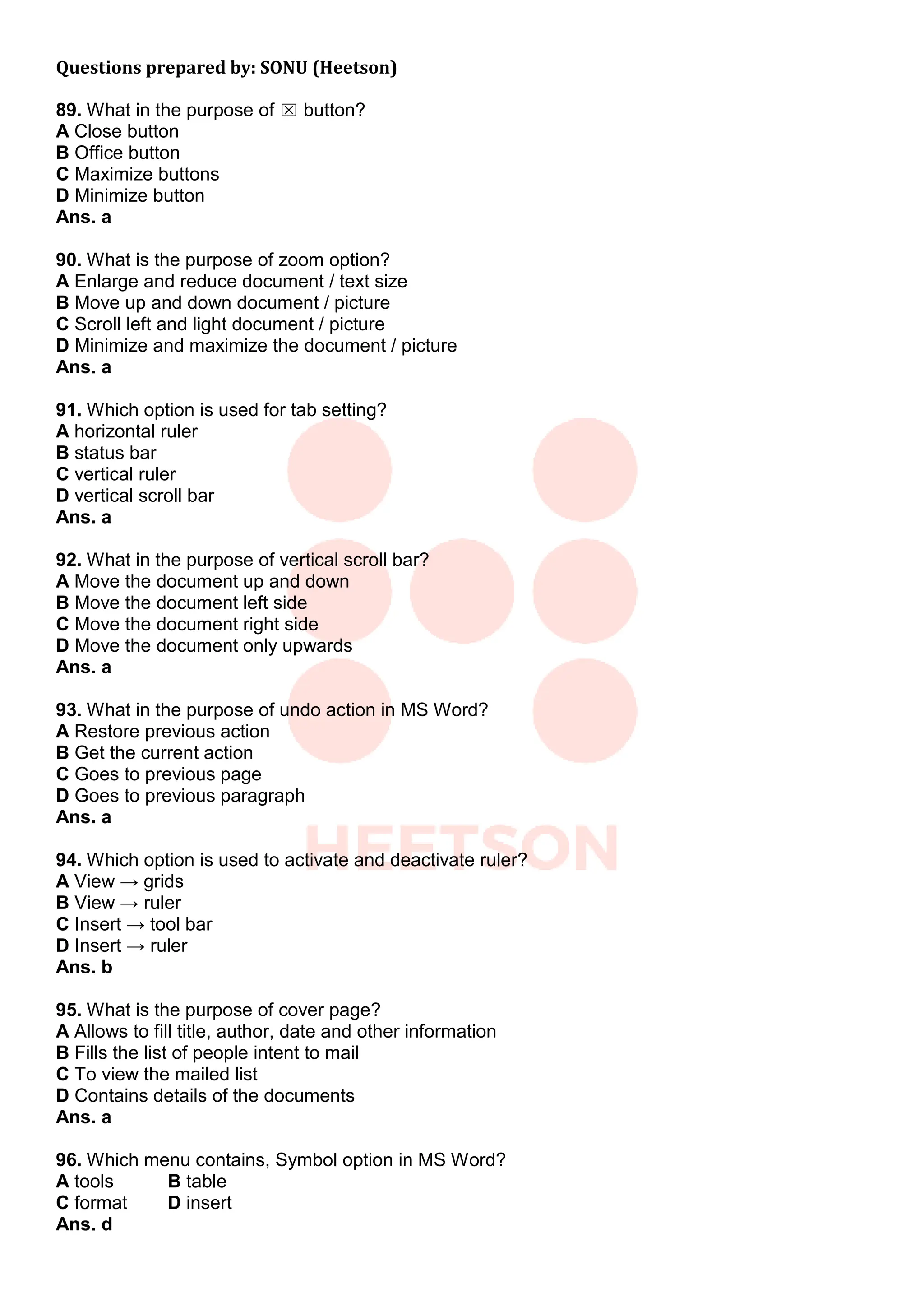 Bharat Skills COPA Question Bank with Answers | PDF