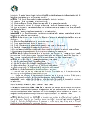 Página 5
Estudiantes de Media Técnica Deportiva Especialidad Organización y Juzgamiento Deportivo jornada de
la tarde y ma...