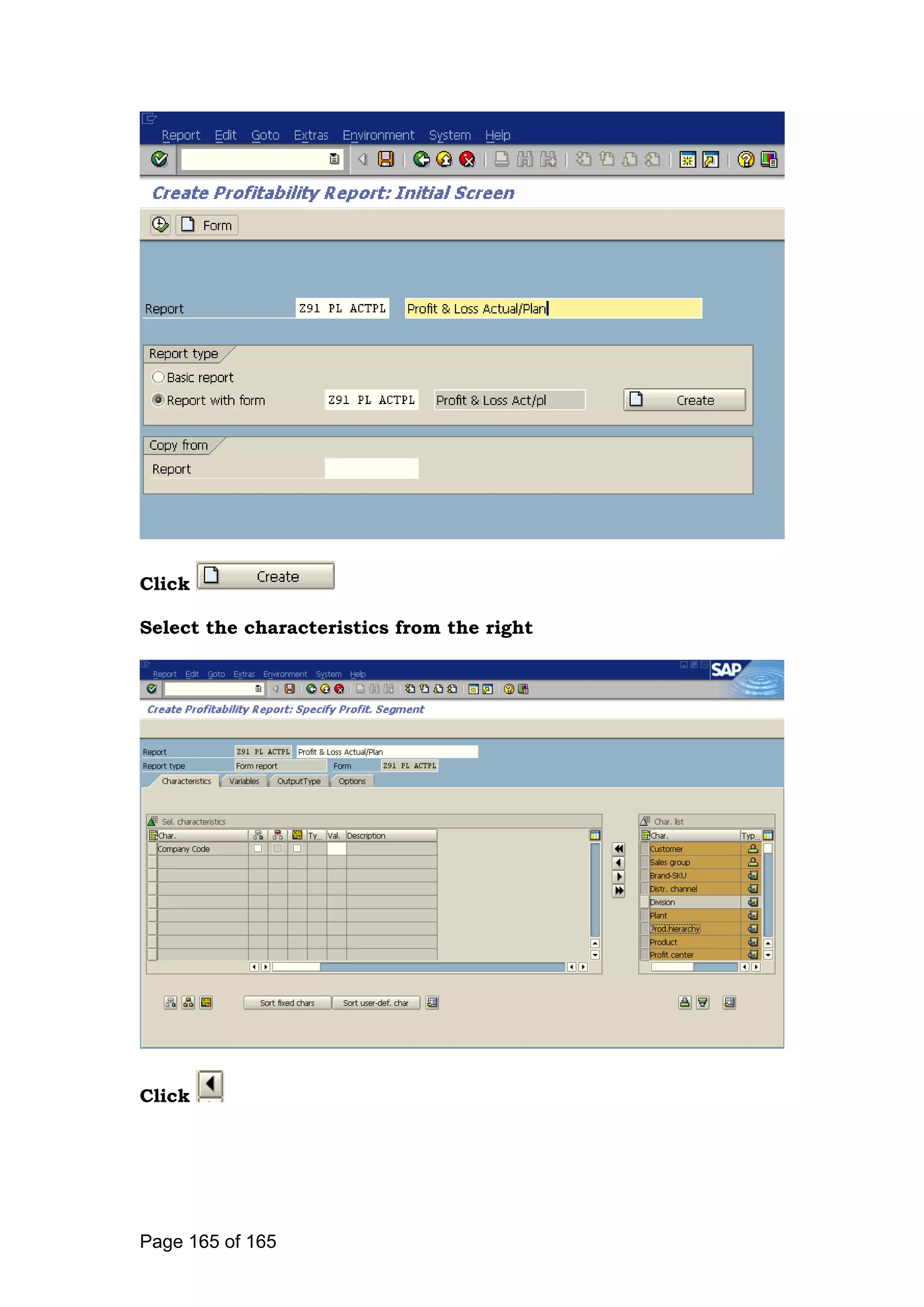 Click
Select the characteristics from the right
Click
Page 165 of 165
 
