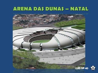 Capacidade: 43 mil pessoas
Custo total: cerca de 417 milhões
42% das obras estão concluídas
396 milhões de financiamento federal
 