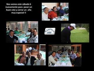 Nos vemos este sábado 6 
nuevamente para pasar un 
buen rato y cerrar un año 
muy especial !! 
 